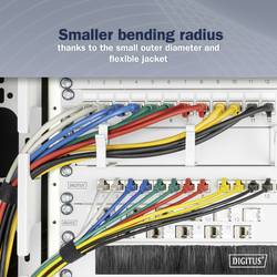 Digitus DK-1632-A-020S-B RJ45 síťové kabely, propojovací kabely CAT 6A F/FTP 2 m modrá barevně rozlišený, stíněný, točený drát, S průchodkou chránící proti