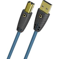 Oehlbach USB kabel USB-B zástrčka, USB-A zástrčka 1 m permanentní modrá dvoužilový stíněný, pozlacené kontakty D1C9570