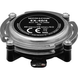 Monacor EX-40/4 reproduktor bez membrány 40 W 4 Ω kov, černá 1 ks