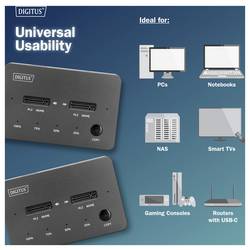 Digitus USB-C® dokovací stanice Digitus DA-71545-1 Stazione di docking per dischi con funzione di clonazione | U