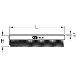KS Tools 963.9590 drátěný kartáč hliník, bronz 245 mm 1 ks