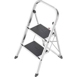 Hailo K70 4392-801 hliník sklápěcí schůdky skládací max.prac. výška: 2.25 m stříbrná, černá 3.3 kg