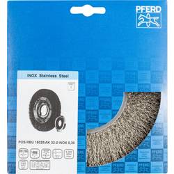 PFERD TOOLS Kulatý kartáč široký, neopft RBU Ø 180 x 25 mm variabilní otvor z nerezové oceli Ø 0,30 pro stojan s broušením 1 POS RBU 18025/AK32-2 INOX 0,30