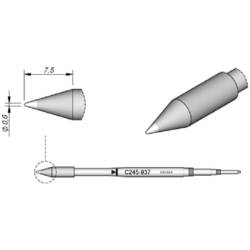 JBC Tools C245937 pájecí hrot oblý, rovný Velikost hrotů 0.6 mm Délka hrotů 7.5 mm Obsah 1 ks