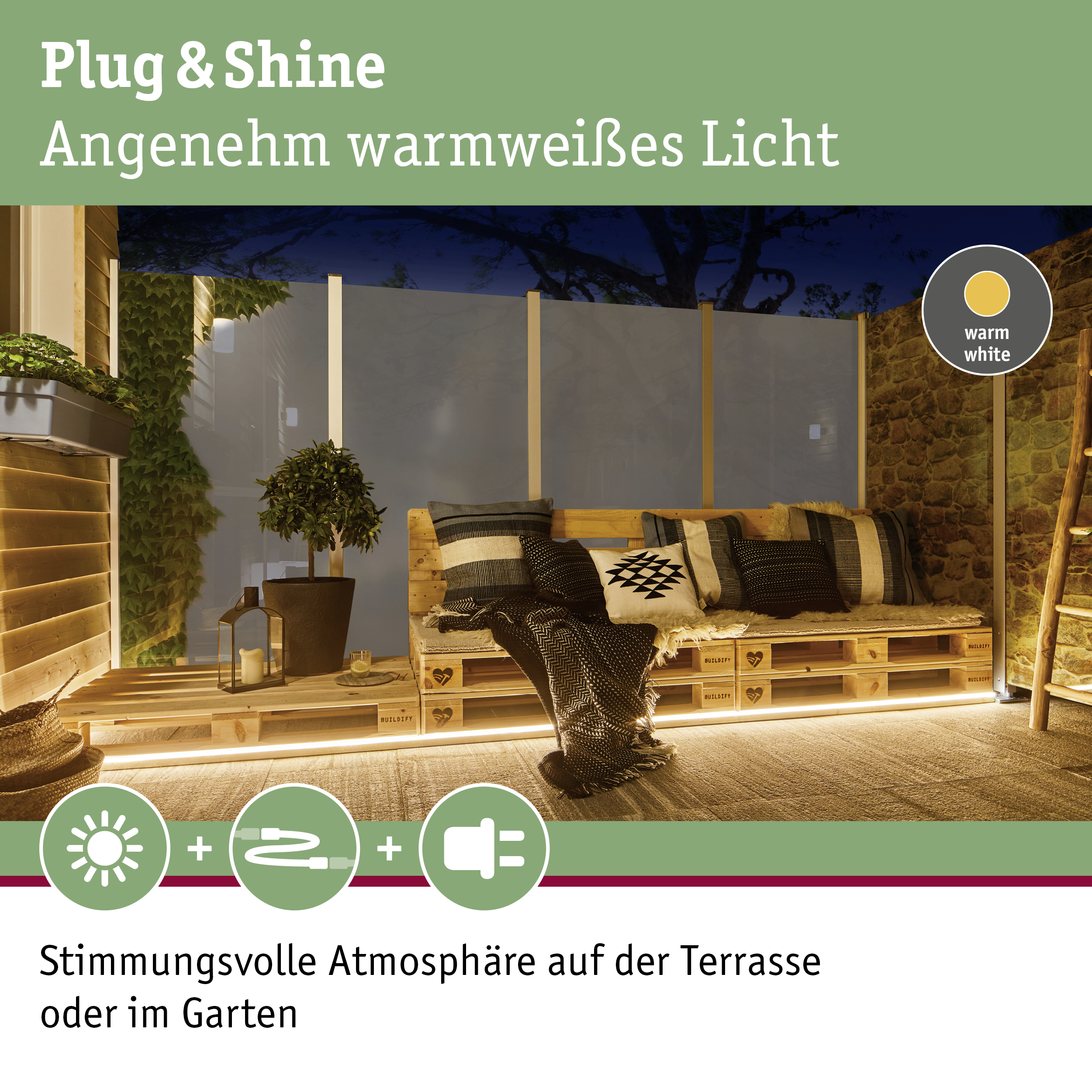 Paulmann Neon 94191 Osvětlovací systém Plug&Shine LED pásky LED 31 W teplá bílá bílá