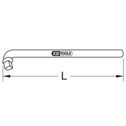 KS Tools 963.1284 9631284 úhlový nástavec Pohon (šroubovák) 1/2 260 mm 1 ks