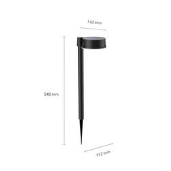 Philips LED 8720169265646 Vynce solární zahradní svítidlo LED 1.5 W černá