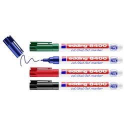 Edding EDDING - 8400 CD-Marker farbsortiert 0.5 - 1.0 mm 4 St. 4-8400-4-2 popisovač na CD/DVD černá, zelená, červená, modrá 0.5 mm, 1 mm