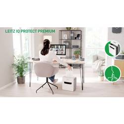 Leitz IQ 10X Protect Premium P4 skartovačka 10 listů na kousky 4 x 40 mm P-4 18 l Křížový řez sponky do sešívačky, kancelářské sponky