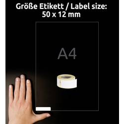 Avery-Zweckform etikety v roli kompatibilní náhradní DYMO 99017, S0722460 50 x 12 mm papír bílá 220 ks trvalé visací etikety AS0722460