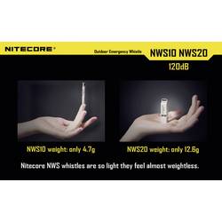NiteCore signální píšťalka titan 120 dB NWS10