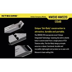 NiteCore signální píšťalka titan 120 dB NWS10