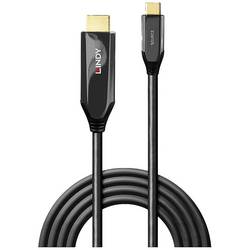 LINDY USB-C® kabelový adaptér USB-C ® zástrčka, Zástrčka HDMI-A 1.00 m černá 43367 8K UHD HDMI kabel
