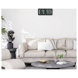 TFA Dostmann 60.4525.01 DCF nástěnné hodiny 356 mm x 161 mm x 27 mm, černá, velký displej