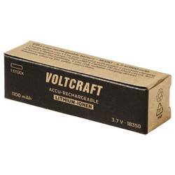 VOLTCRAFT speciální akumulátor 18350 Flat-Top Li-Ion 3.7 V 1100 mAh 1 ks