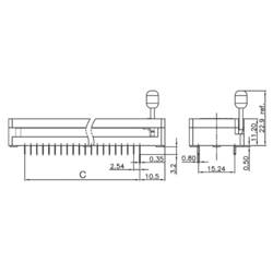 Connfly DS1043-32FB IO testovací sokl Rastr (rozteč): 2.54 mm Pólů: 32 1 ks Tube