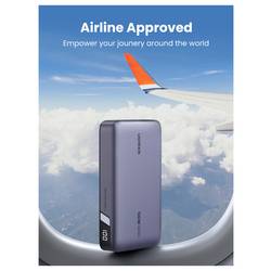 UGREEN 25188 powerbanka Li-Ion, 20000 mAh, USB-C®, USB, šedá