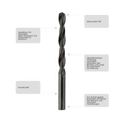 kwb 209655 HSS spirálový vrták 5.5 mm Celková délka 93 mm DIN 338 válcová stopka 1 ks