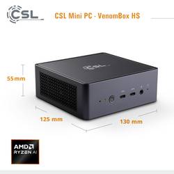 CSL Computer mini PC (HTPC) VenomBox 8845HS AMD Ryzen 7 8845HS 5.1 GHz 8 GB RAM 4000 GB SSD AMD Radeon™ 780M Win 11 Home 90507