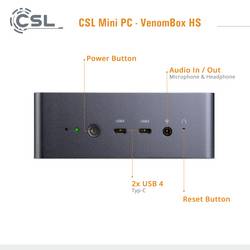 CSL Computer mini PC (HTPC) VenomBox 8845HS AMD Ryzen 7 8845HS 5.1 GHz 16 GB RAM 4000 GB SSD AMD Radeon™ 780M Win 11 Pro 91898