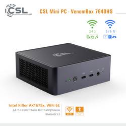 CSL Computer mini PC (HTPC) VenomBox 7640HS AMD Ryzen 5 7640HS 5 GHz 32 GB RAM 1000 GB SSD AMD Radeon™ 760M Win 11 Pro 93184