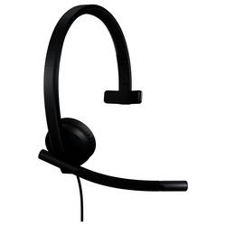 Logitech LOGI H570e Mono Teams version Headset Headset otevřená (On Ear) kabelová mono černá Redukce šumu mikrofonu headset, Tlačítko Microsoft Teams,