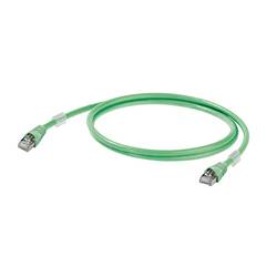 Weidmüller 1166000030 RJ45 síťové kabely, propojovací kabely CAT 5 SF/UTP 3.00 m zelená samozhášecí, s ochranou 1 ks
