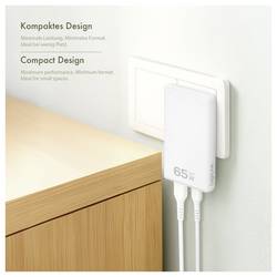 LogiLink PA0368 USB nabíječka, USB-A zásuvka, USB-C® zásuvka, Quick Charge 4.0, Power Delivery 3.0, bílá