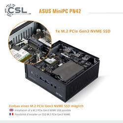Asus mini PC (HTPC) PN42 Intel® N N200 32 GB RAM 4 TB SSD Intel UHD Graphics Win 11 Pro 91577