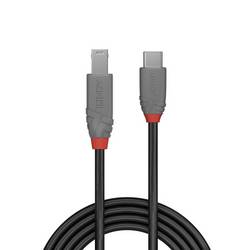 LINDY USB kabel USB 3.2 Gen1 USB-C ® zástrčka, USB-B zástrčka 2.00 m černá 36667