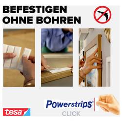 tesa Powerstrips CLICK TESA Powerstrips CLICK Slim - lepící polštářky na suchý zip pro nalepení a klikání fotorámečků a dekorací na zeď bez vrtání (d x š) 35