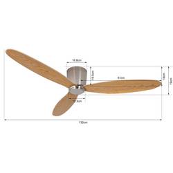 Lucci AIR Radar stropní ventilátor 35 W (Ø x v) 132 cm x 19.5 cm chrom s dálkovým ovládáním