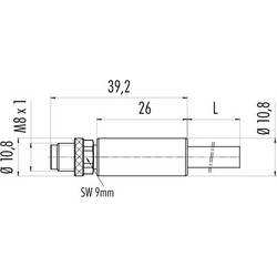 binder 77 3505 0000 50704-0200 upravený zástrčkový konektor pro senzory - aktory, 77 3505 0000 50704-0200-20, piny: 4, 2 m, 1 ks