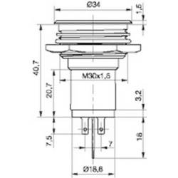 Signal Construct SMFP30H4289 indikační LED modrá 230 V/AC 20 mA