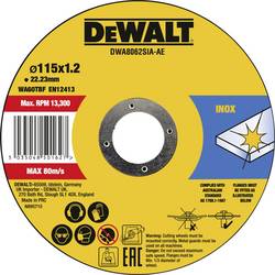 DEWALT DWA8062SIA-AE DWA8062SIA-AE Řezný kotouč 115 mm 1 ks kov, nerezová ocel, železo
