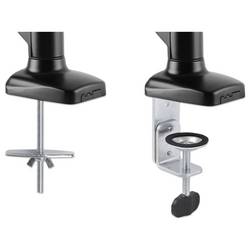 Manhattan držák na stůl pro monitor 462495 1 Displej: (s) 43,2 cm (17) - 81,3 cm (32) černá Formát na výšku, nastavitelná výška, Formát na šířku, nakláněcí,