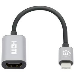 Manhattan USB adaptér HDMI 2.0 Zásuvka HDMI-A, USB-C ® zástrčka 0.11 m vesmírná šedá 153973