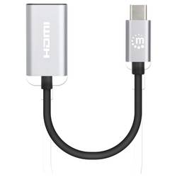 Manhattan USB adaptér HDMI 2.0 Zásuvka HDMI-A, USB-C ® zástrčka 0.11 m vesmírná šedá 153973