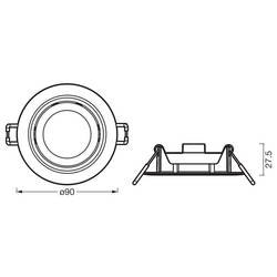 OSRAM HOMELIGHTING 4099854595769 stropní lampa, LED stropní reflektor, LED, pevně vestavěné LED, černá