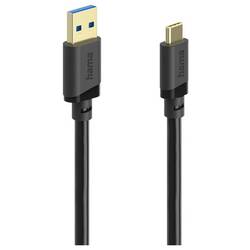 Hama USB kabel USB 3.2 Gen1 USB-A zástrčka, USB-C ® zástrčka 0.75 m černá pozlacené kontakty 00202005