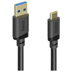 Hama USB kabel USB 3.2 Gen1 USB-A zástrčka, USB-C ® zástrčka 0.75 m černá pozlacené kontakty 00202005