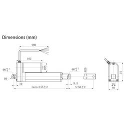 TRU COMPONENTS lineární servomotor TC12-50-500P TC-13492764 délka 50 mm Posuvná síla 500 N 12 V/DC 1 ks