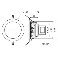 Visaton DL 8 - 100 V stropní reproduktor, 3 W, 100 V, bílá, 1 ks