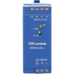 TDK-Lambda DRB50-48-1 síťový zdroj na DIN lištu 48 V/DC 1.05 A 50.4 W Počet výstupů:1 x Obsah 1 ks