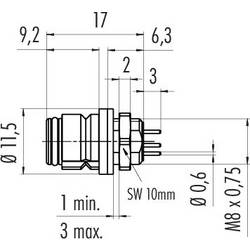 binder 99 9208 090 03 99 9208 090 03-20 přírubová zásuvka , 1 ks
