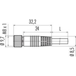 binder 77 3506 0000 50004-0200 upravený zástrčkový konektor pro senzory - aktory, 77 3506 0000 50004-0200-20, piny: 4, 2 m, 1 ks