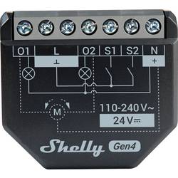 Shelly 2PM Gen4 Shelly Řídicí jednotka Bluetooth, Wi-Fi, ZigBee