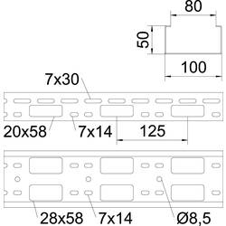OBO Bettermann 6075231 kabelový žlab (d x š x v) 3 m x 100.00 mm x 50.00 mm 3 m