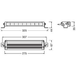 Osram Automotive dálkový světlomet LEDDL115-SP LEDDL115-SP LED vpředu (d x š x v) 67 x 275 x 36 mm