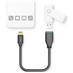Hama USB kabel USB 3.2 Gen1 USB-A zásuvka, USB-C ® zástrčka 0.15 m černá 00201605